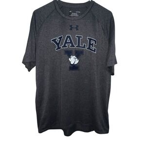 Under Armour Yale‎ Bulldogs Gray The Tech TShirt Men Size XL NCAA HeatGear Loose